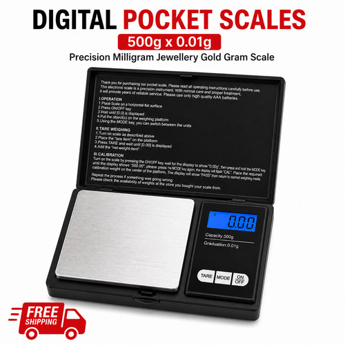 Digital pocket scales 500g - digital,
